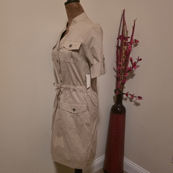 BeBop Khaki Utility Jacket Dress - Picture 3 of 5
